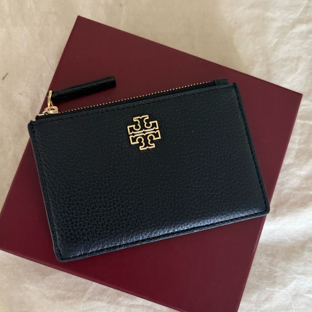 Tory Burch Black Pebbled Leather Pouch